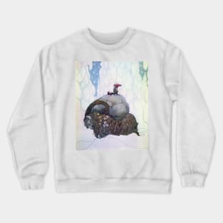 Yule Goat - John Bauer Christmas greeting Crewneck Sweatshirt